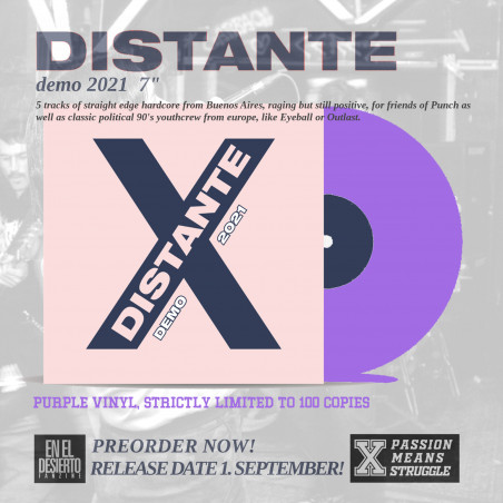 PREORDER Distante - Demo 2021 7" Purple Vinyl!